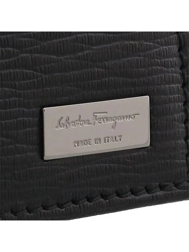 Logo Leather Half Wallet Black - SALVATORE FERRAGAMO - BALAAN 6