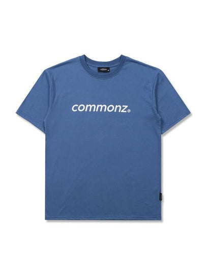 Basic Short Sleeve T-Shirt Blue - COMMONZ - BALAAN 2