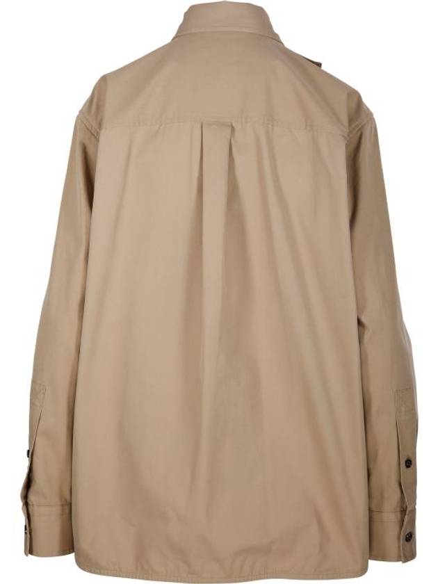 Light Cotton Twill Shirt Beige - BOTTEGA VENETA - BALAAN 3