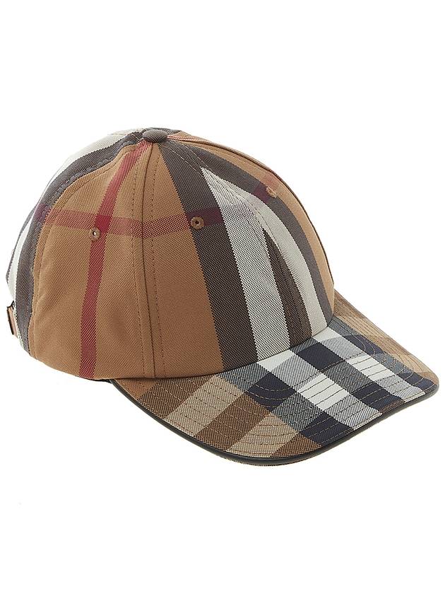 Logo Check Cotton Ball Cap Birch Brown - BURBERRY - BALAAN 5