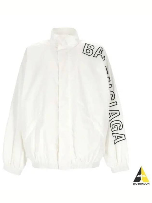 Embroidered Logo Track Jacket White - BALENCIAGA - BALAAN 2