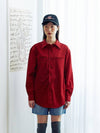 Double lip color shirt Dark Red - KOOKEESEE - BALAAN 1