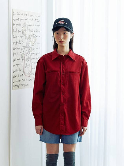 Double lip color shirt Dark Red - KOOKEESEE - BALAAN 2