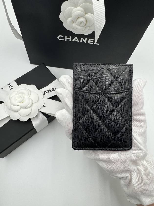 Women's CC Logo Coco Card Holder Caviar Black AP3835 - CHANEL - BALAAN 3