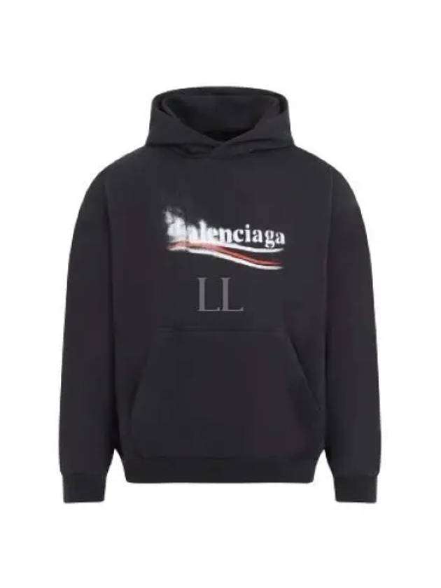 Political Stencil Medium Fit Hoodie Black - BALENCIAGA - BALAAN 2