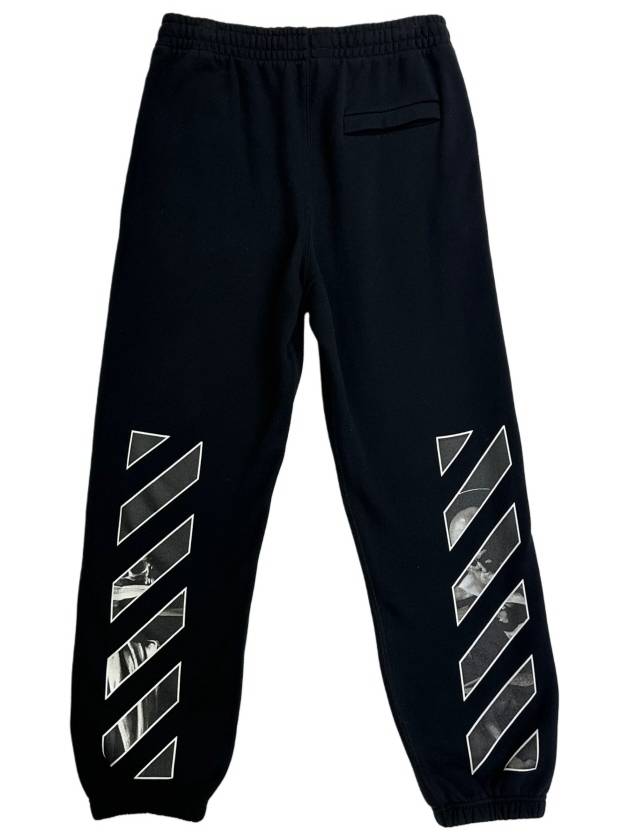 Men's Caravaggio Diag Logo Jogger Track Pants Black - OFF WHITE - BALAAN 4