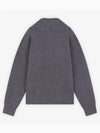 LM00807KT1093 Half zip up ribbed wool sweater gray - MAISON KITSUNE - BALAAN 4