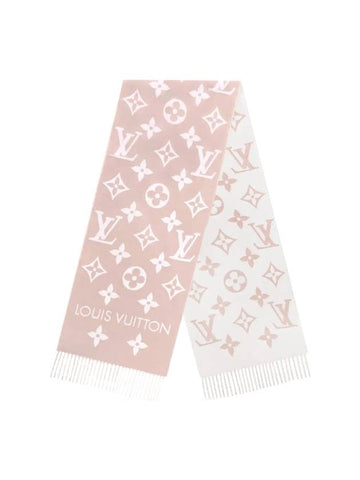 LV Essential Wool Scarf Muffler Beige Rose - LOUIS VUITTON - BALAAN 1