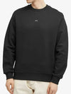 Boxy Micro Logo Sweatshirt Black - A.P.C. - BALAAN 3