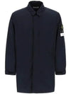 Micro Twill Compass Badge Trench Coat Navy - STONE ISLAND - BALAAN 2