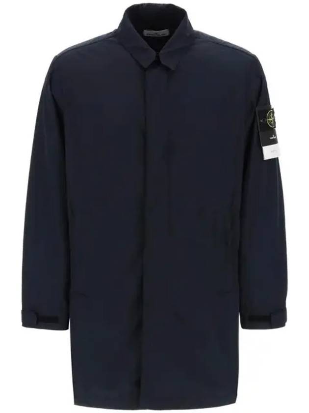 Micro Twill Compass Badge Trench Coat Navy - STONE ISLAND - BALAAN 2