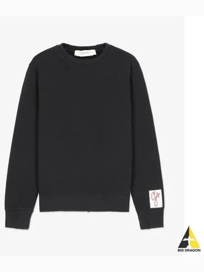 Cotton Crew Neck Sweatshirt Black - GOLDEN GOOSE - BALAAN 2