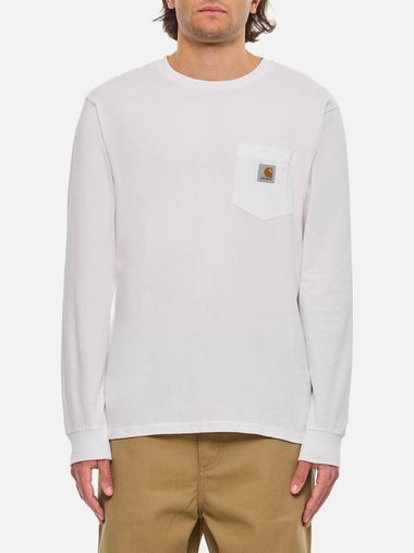 Chest Pocket Logo Long Sleeve T-Shirt White - CARHARTT WIP - BALAAN 1