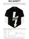 Men's Thunderbolt Short Sleeve T-Shirt Black - NEIL BARRETT - BALAAN 3