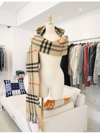 Cashmere Hooded Muffler Scarf - BURBERRY - BALAAN 2