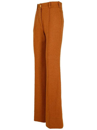 Patou Brown Wool Blend Flare Pants - PATOU - BALAAN 2