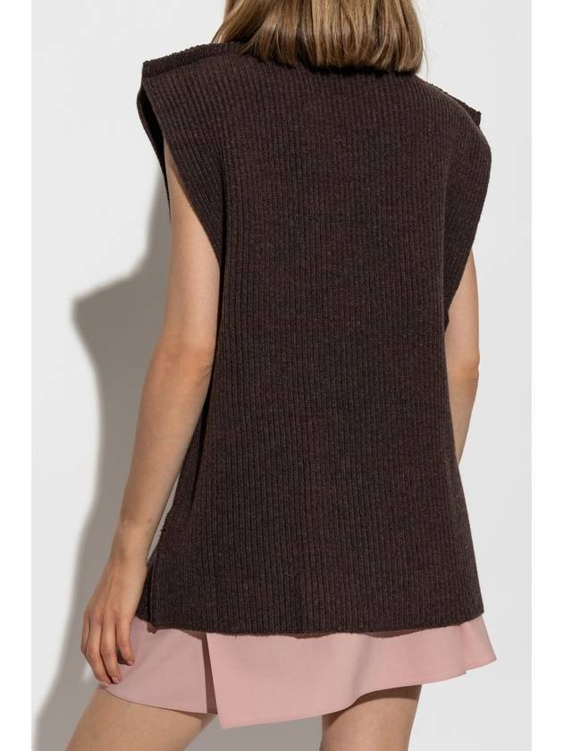 Marni Wool Vest, Women's, Brown - MARNI - BALAAN 4