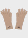 FLUFFY LOGO GLOVE BEIGE - RECLOW - BALAAN 6