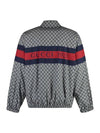 GG Print Cotton Zip-up Jacket Blue - GUCCI - BALAAN 3