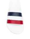 JEANNE Three Stripes Logo Slippers White 4C700 00 01A49 002 - MONCLER - BALAAN 3