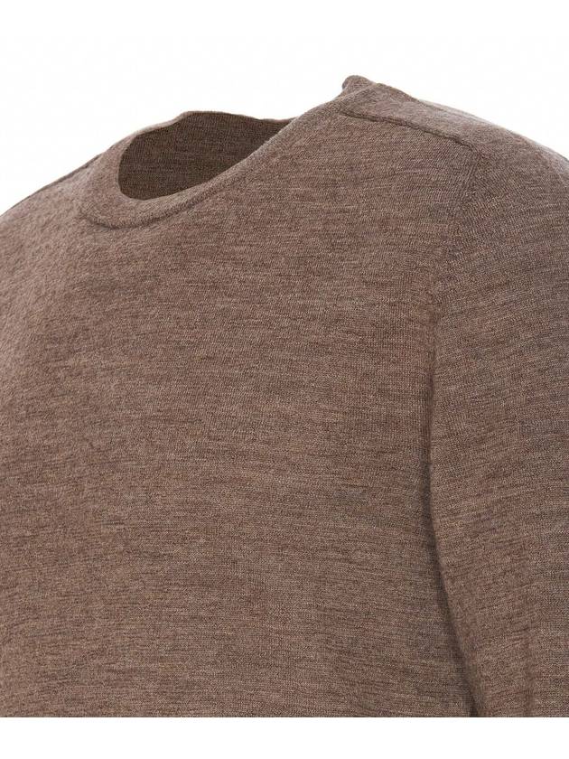 Elbow Patch Crew Neck Knit Top Hazelnut - MAISON MARGIELA - BALAAN 4