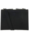 Document Holder Pebble Grain Leather Mini Cross Bag Black - THOM BROWNE - BALAAN 4