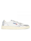 Men's Medalist Leather Low Top Sneakers Silver - AUTRY - BALAAN 2