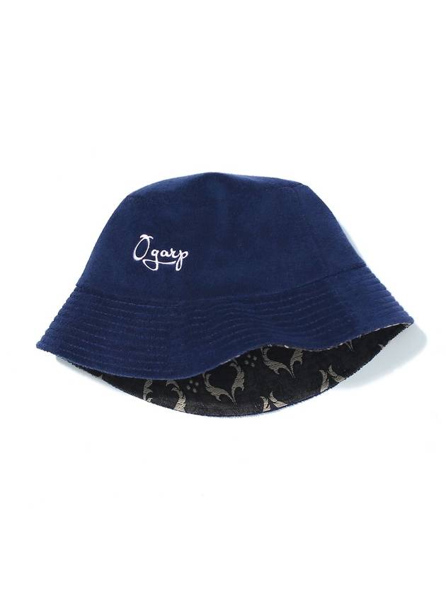 JACQUARD PATTERN WARM BUCKET HAT NAVY - OGARP - BALAAN 2