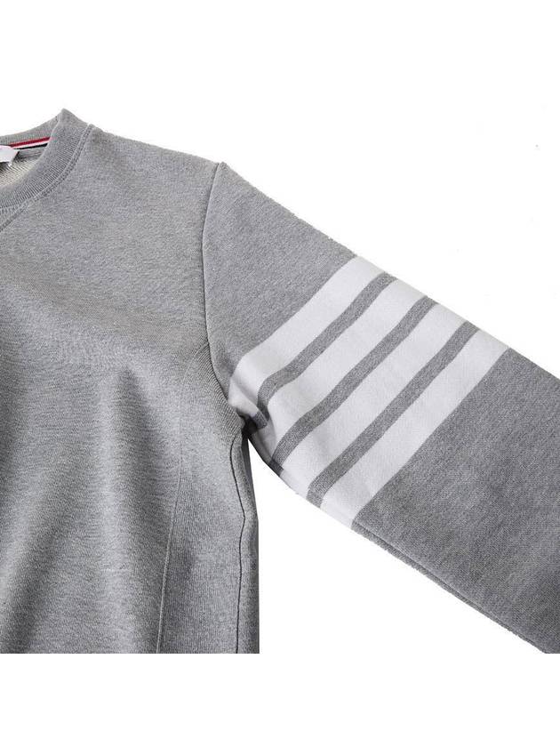 4 Bar Loopback Jersey Sweatshirt Light Grey - THOM BROWNE - BALAAN 5