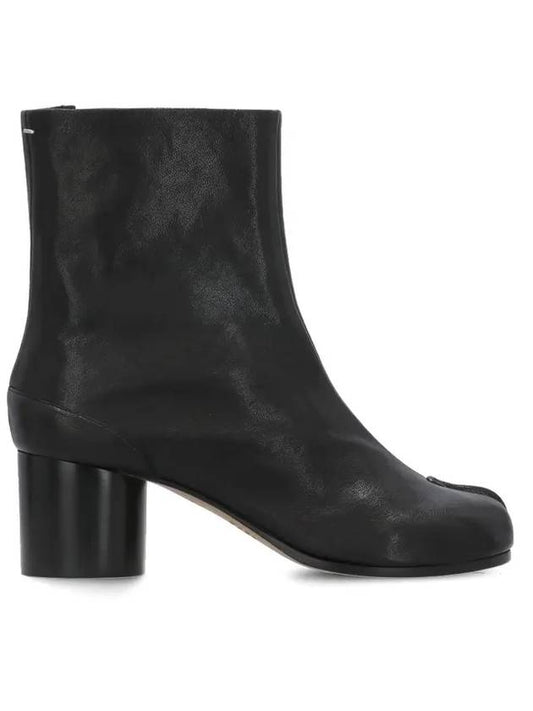 Leather Tabi Ankle Middle Boots Black - MAISON MARGIELA - BALAAN.