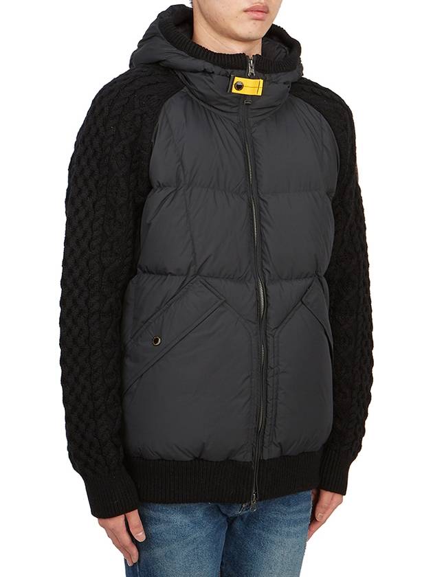 Men's padded zipup cardigan PMHYAK02 BLACK - PARAJUMPERS - BALAAN 4