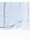 Heart Logo Boxy Fit Button Long Sleeve Shirt Sky Blue - AMI - BALAAN 4