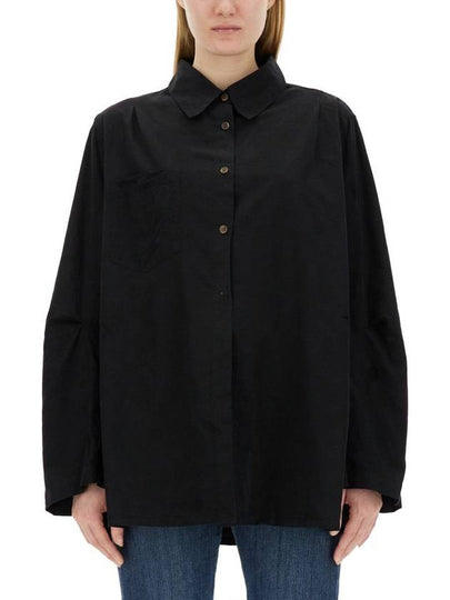 Machine Peached Cupro Shirt Black - OUR LEGACY - BALAAN 2