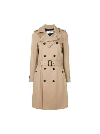 Gabardine Classic Saint Gabardine Trench Coat Beige - SAINT LAURENT - BALAAN 2