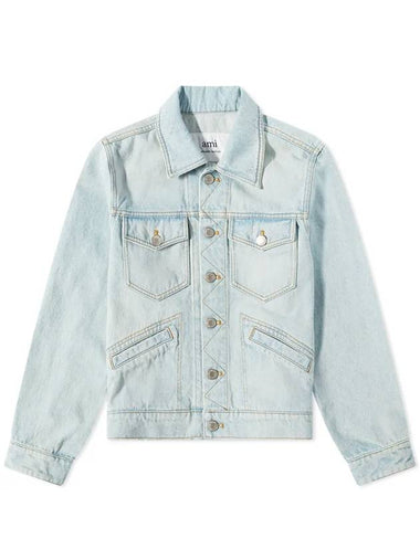 Trucker Denim Jacket Blue - AMI - BALAAN 1