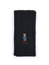 Embroidered Bear Cable Knit Wool Muffle Navy - POLO RALPH LAUREN - BALAAN 2