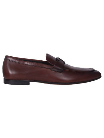 Men's T Timeless Leather Loafer Brown - TOD'S - BALAAN 1