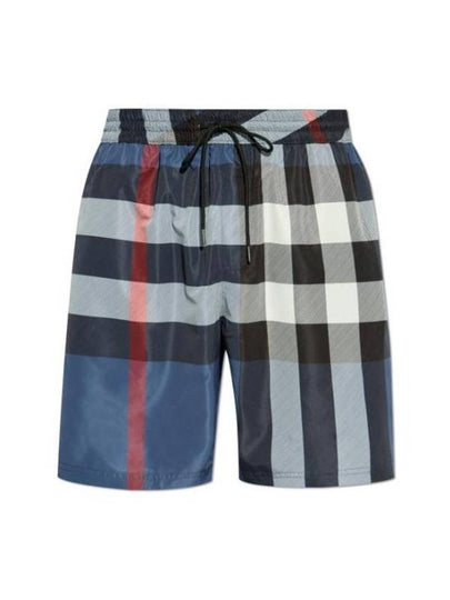 Check Swim Shorts Blue - BURBERRY - BALAAN 2