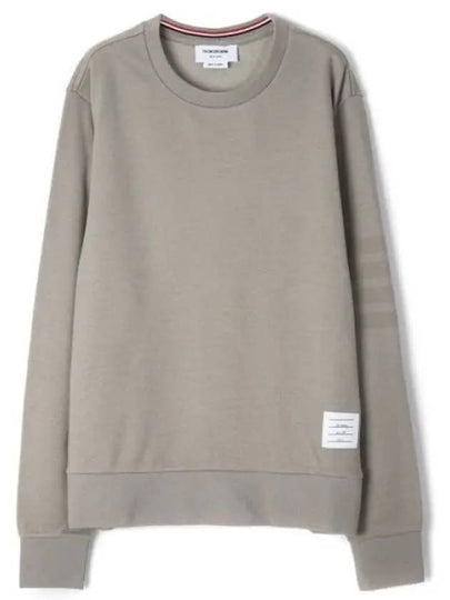 Classic Loopback Tonal 4 Bar Crewneck Knit Top Beige - THOM BROWNE - BALAAN 2