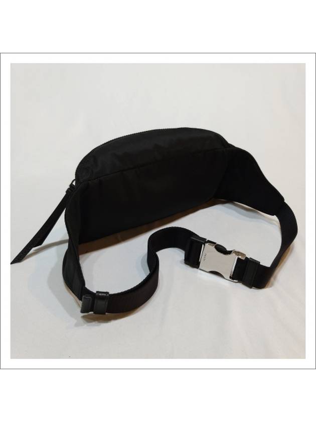 Triangle Logo Re-nylon Belt Bag Black - PRADA - BALAAN 4