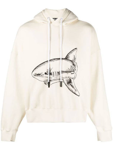 Split Shark Hoodie Beige - PALM ANGELS - BALAAN 1