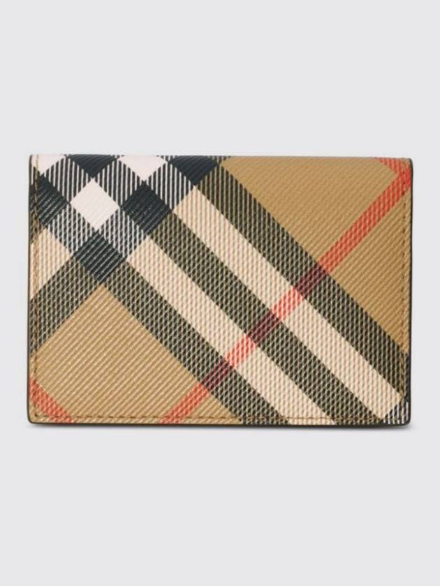 Check Folding Card Wallet Beige - BURBERRY - BALAAN 4