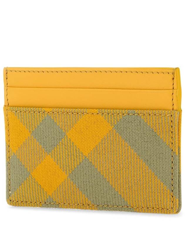 Check Card Wallet Yellow - BURBERRY - BALAAN 3