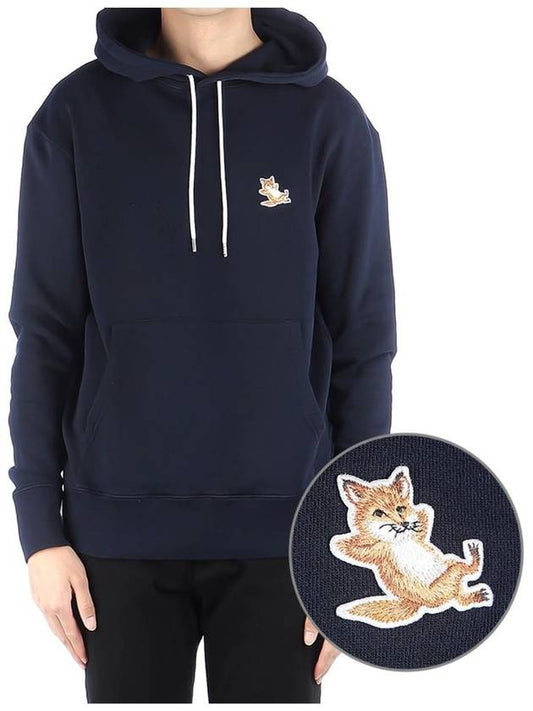 IU00355KM0001 NAVY Unisex Chillax Hooded Sweatshirt - MAISON KITSUNE - BALAAN 1