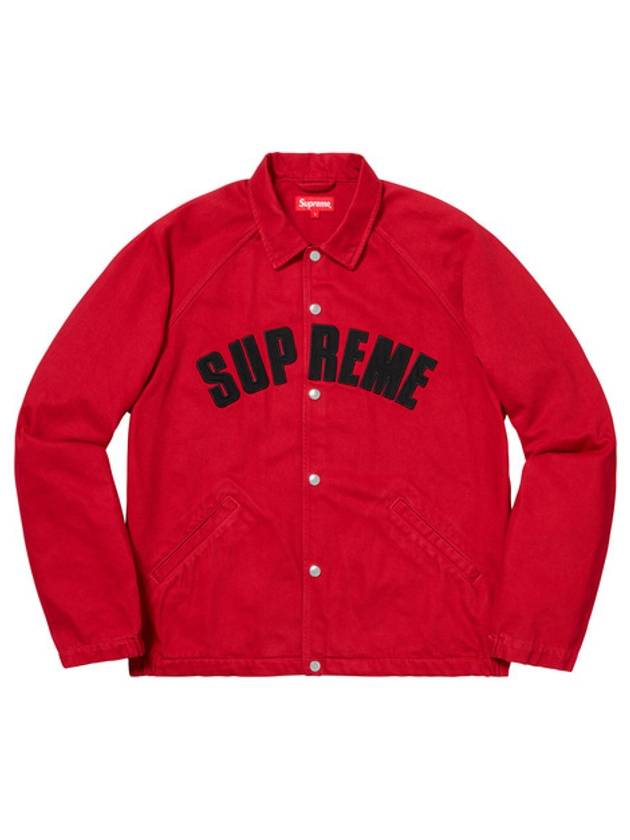 18FW Snap Front Twill Jacket Red SNAP FRONT TWILL JACKET - SUPREME - BALAAN 1