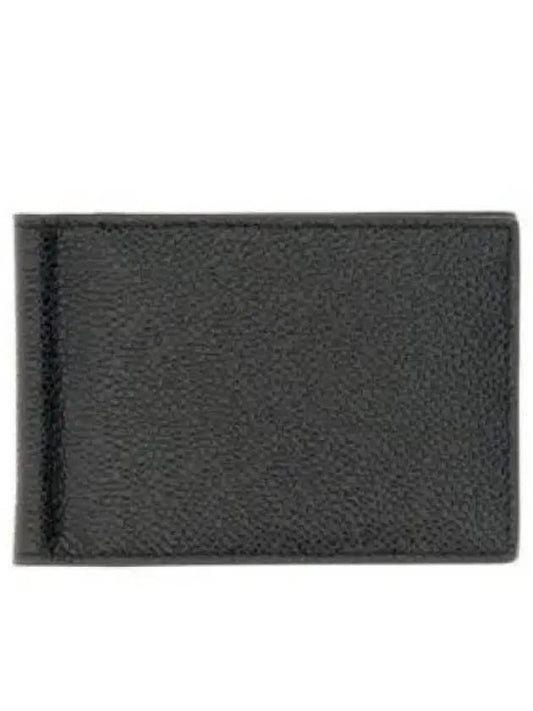 Men's Three Stripes Tab Classic Money Clip Card Wallet Black - THOM BROWNE - BALAAN 2