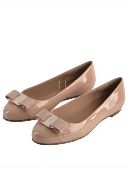 Salvatore Barina Patent Ballerina Pink - SALVATORE FERRAGAMO - BALAAN 2