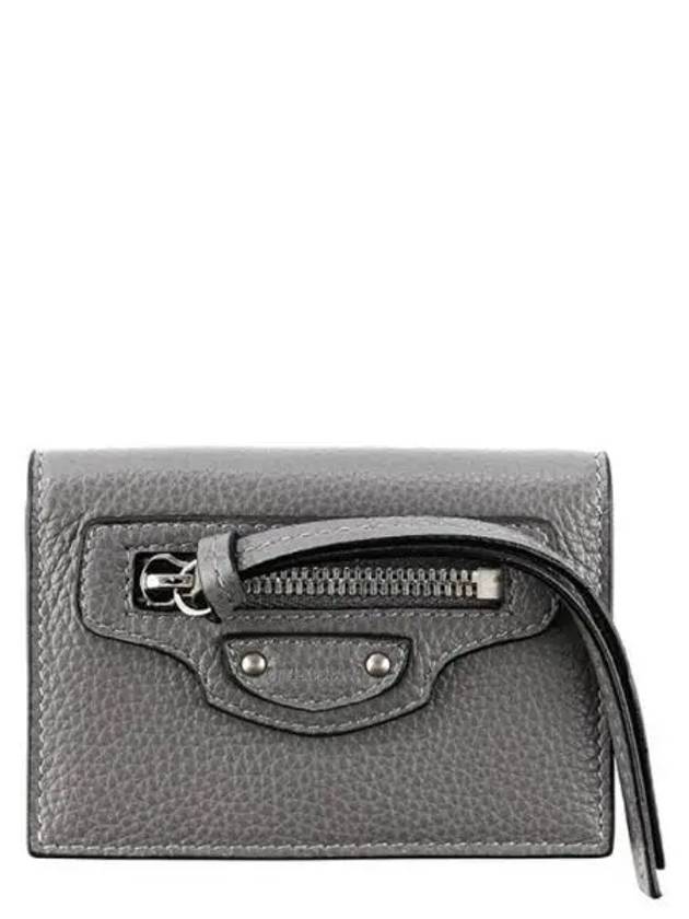 Neo Classic Logo Tri-Fold Half Wallet Grey - BALENCIAGA - BALAAN 2