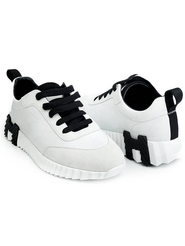 Bouncing Low Top Sneakers Blanc Noir - HERMES - BALAAN 2