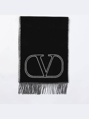 5Y0ER033 ZSY 0NI 5Y2ER033 V logo wool cashmere muffler 1333191 - VALENTINO - BALAAN 1